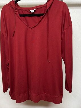 LuLaRoe Deep Brick Red Crewneck Top xl